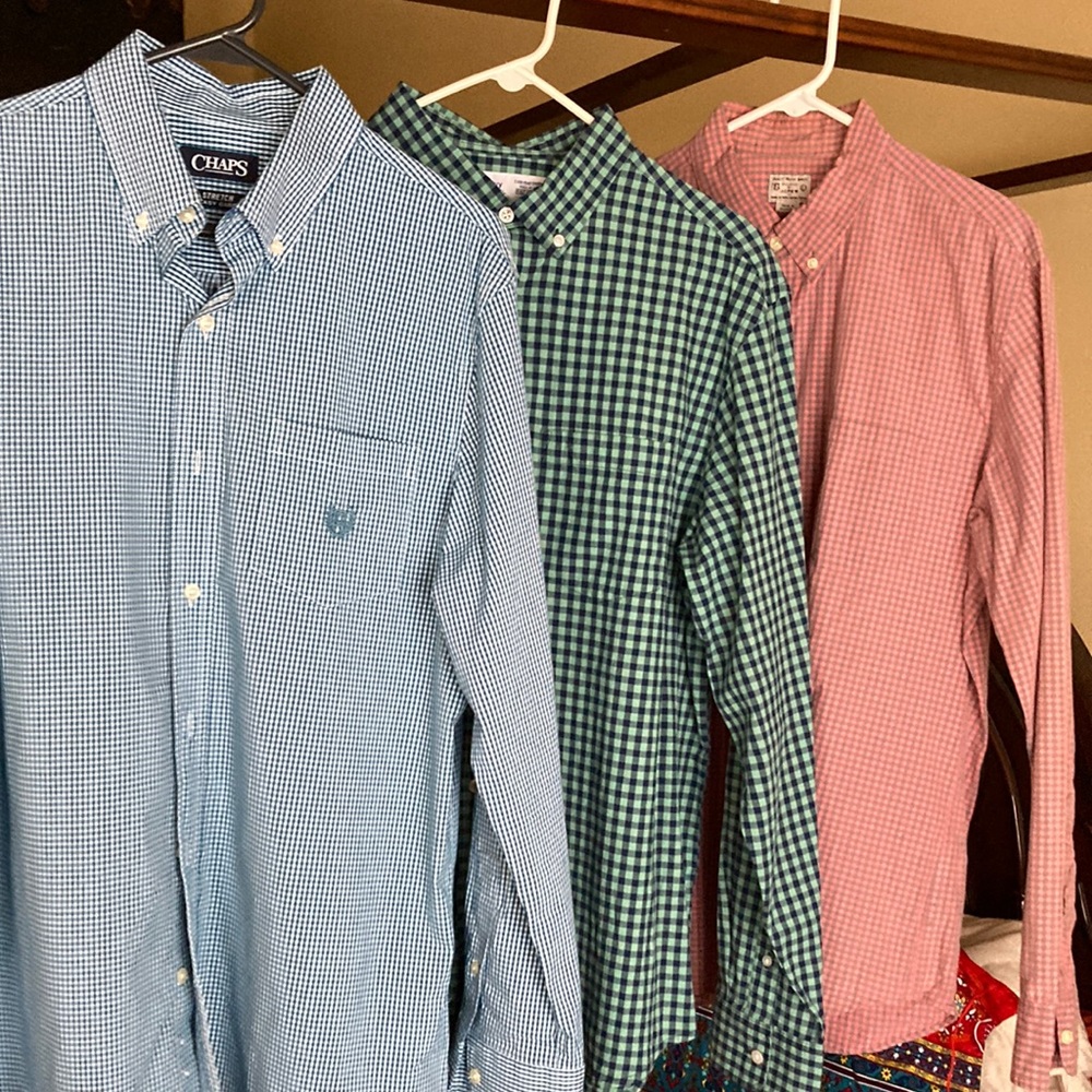 3 Gingham Plaid Shirts J Crew